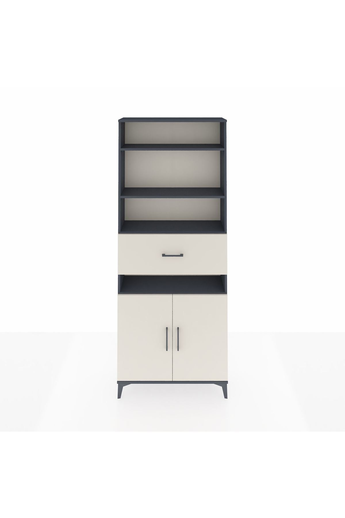 Arges Dolap 5 Raflı Tek Çekmeceli 2 Kapaklı 88x30x221 - S30M180V4A