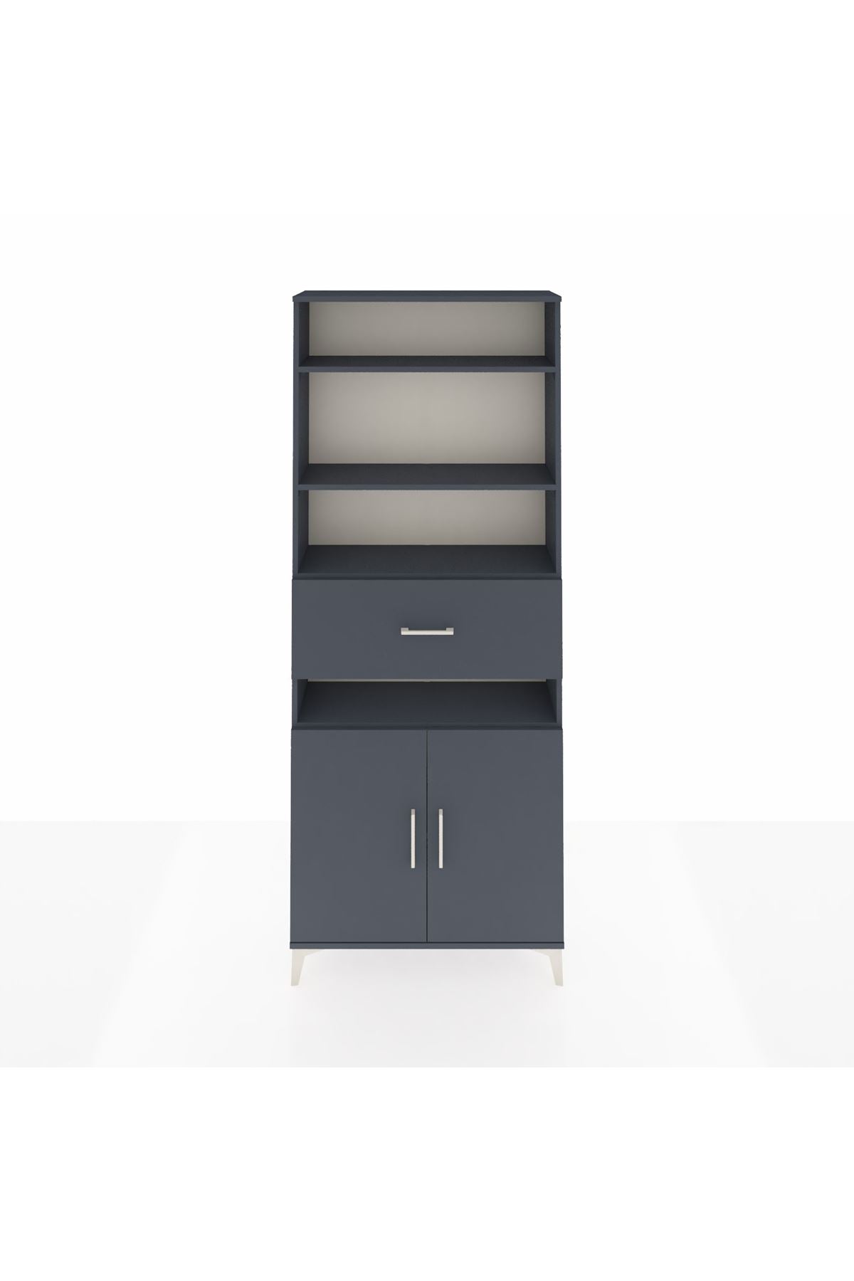 Arges Dolap 5 Raflı Tek Çekmeceli 2 Kapaklı 88x30x221 - S30M180V5A