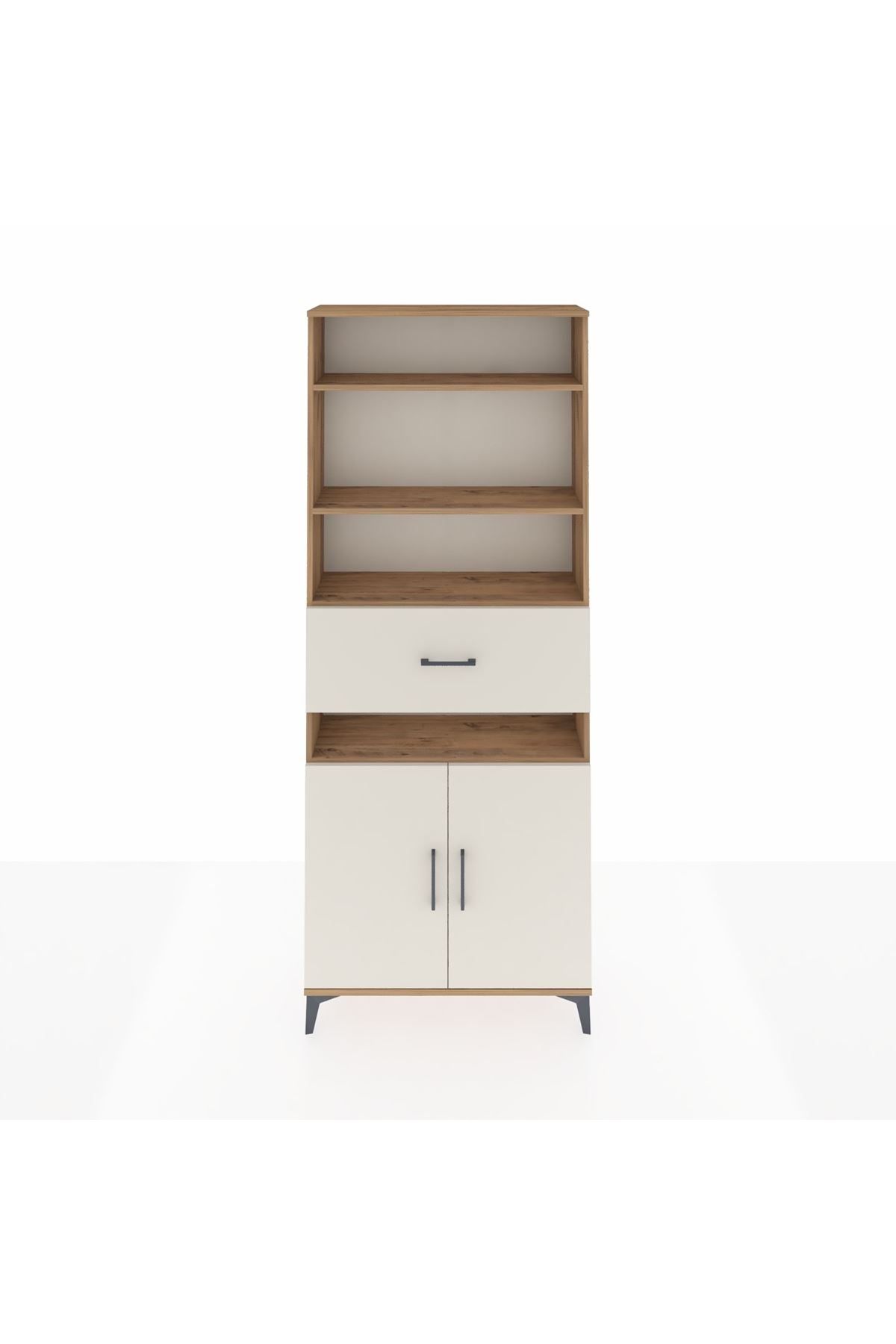 Arges Dolap 5 Raflı Tek Çekmeceli 2 Kapaklı 88x30x221 - S30M180V7A