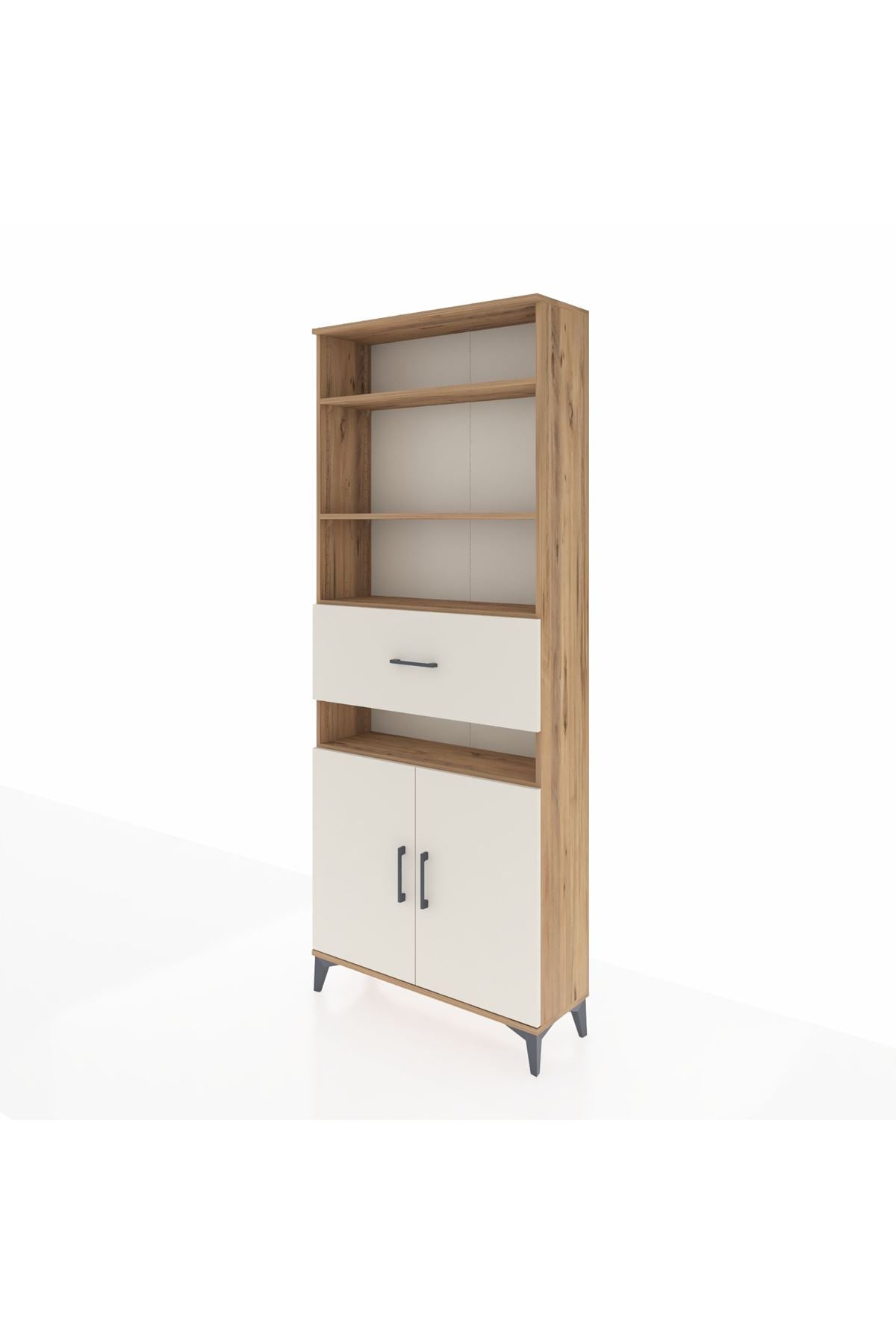 Arges Dolap 5 Raflı Tek Çekmeceli 2 Kapaklı 88x30x221 - S30M180V7A
