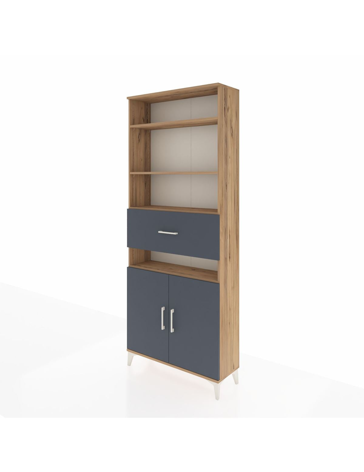 Arges Dolap 5 Raflı Tek Çekmeceli 2 Kapaklı 88x30x221 - S30M180V8A