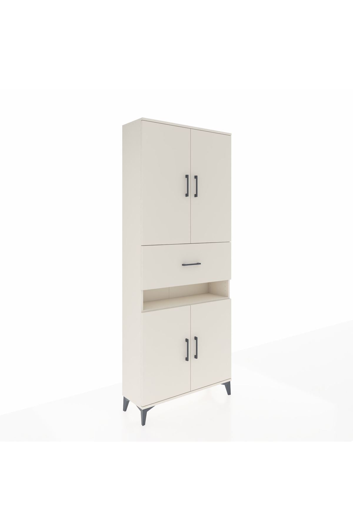 Arges Dolap 5 Raflı Tek Çekmeceli 4 Kapaklı 88x30x221 - S30M182V1A