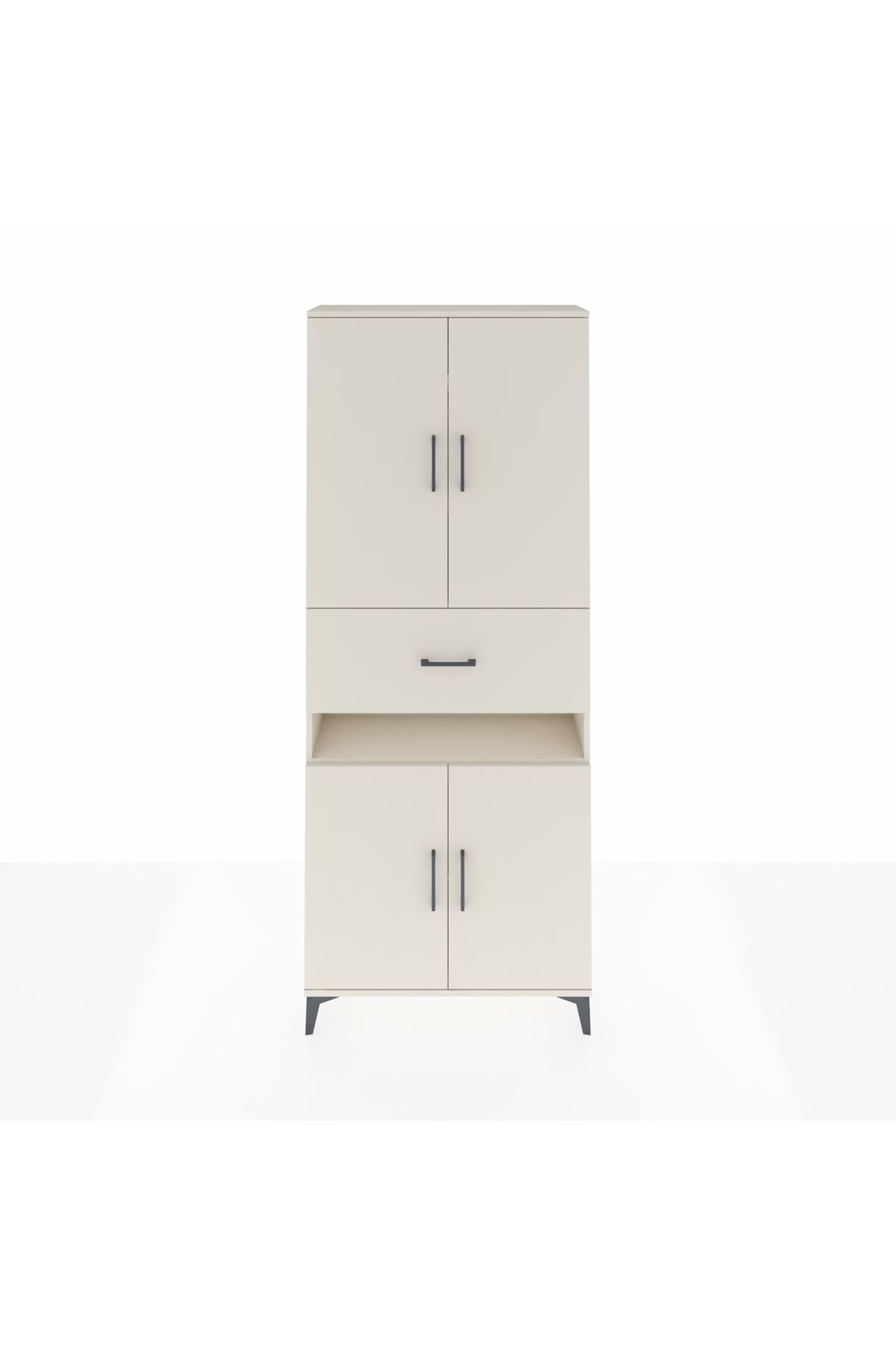 Arges Dolap 5 Raflı Tek Çekmeceli 4 Kapaklı 88x30x221 - S30M182V1A