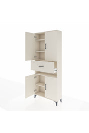 Arges Dolap 5 Raflı Tek Çekmeceli 4 Kapaklı 88x30x221 - S30M182V1A