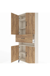 Arges Dolap 5 Raflı Tek Çekmeceli 4 Kapaklı 88x30x221 - S30M182V3A