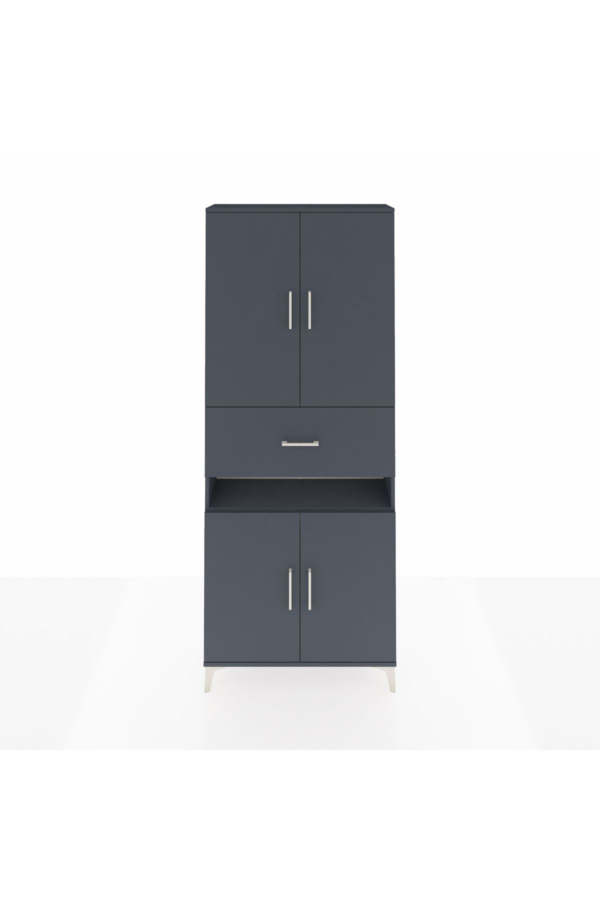 Arges Dolap 5 Raflı Tek Çekmeceli 4 Kapaklı 88x30x221 - S30M182V5A