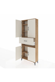 Arges Dolap 5 Raflı Tek Çekmeceli 4 Kapaklı 88x30x221 - S30M182V7A
