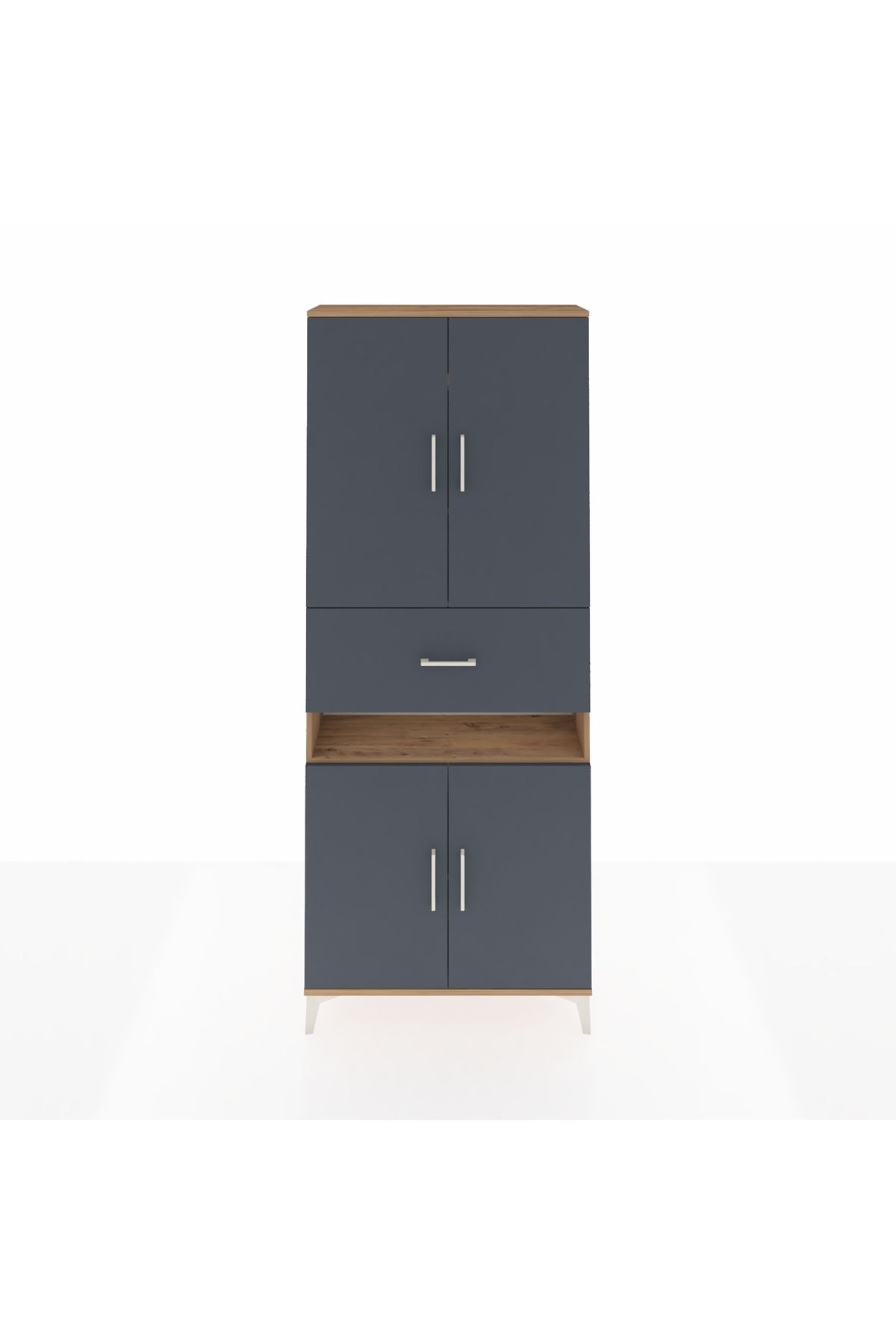 Arges Dolap 5 Raflı Tek Çekmeceli 4 Kapaklı 88x30x221 - S30M182V8A