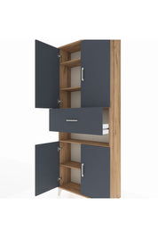 Arges Dolap 5 Raflı Tek Çekmeceli 4 Kapaklı 88x30x221 - S30M182V8A