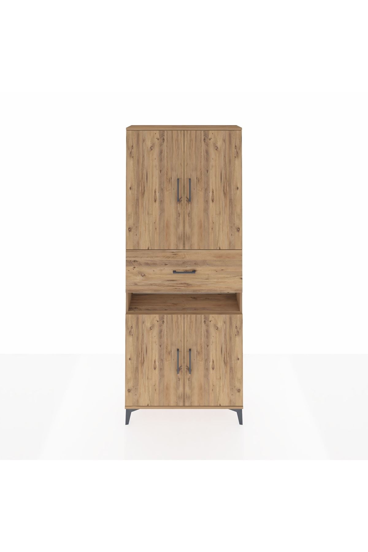 Arges Dolap 5 Raflı Tek Çekmeceli 4 Kapaklı 88x30x221 - S30M182V9A