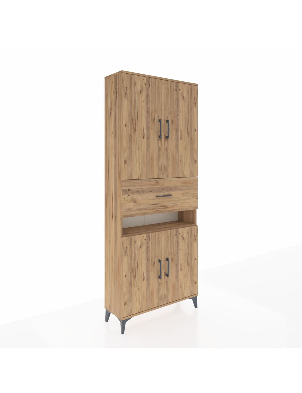 Arges Dolap 5 Raflı Tek Çekmeceli 4 Kapaklı 88x30x221 - S30M182V9A