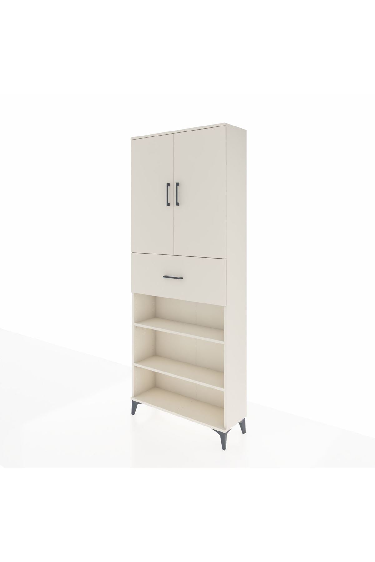 Arges Dolap 5 Raflı Tek Çekmeceli 2 Kapaklı 88x30x221 - S30M183V1A