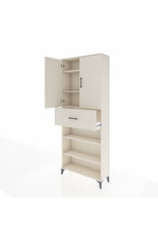 Arges Dolap 5 Raflı Tek Çekmeceli 2 Kapaklı 88x30x221 - S30M183V1A