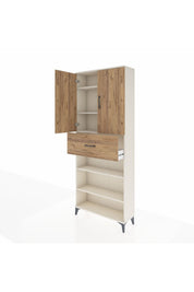 Arges Dolap 5 Raflı Tek Çekmeceli 2 Kapaklı 88x30x221 - S30M183V3A