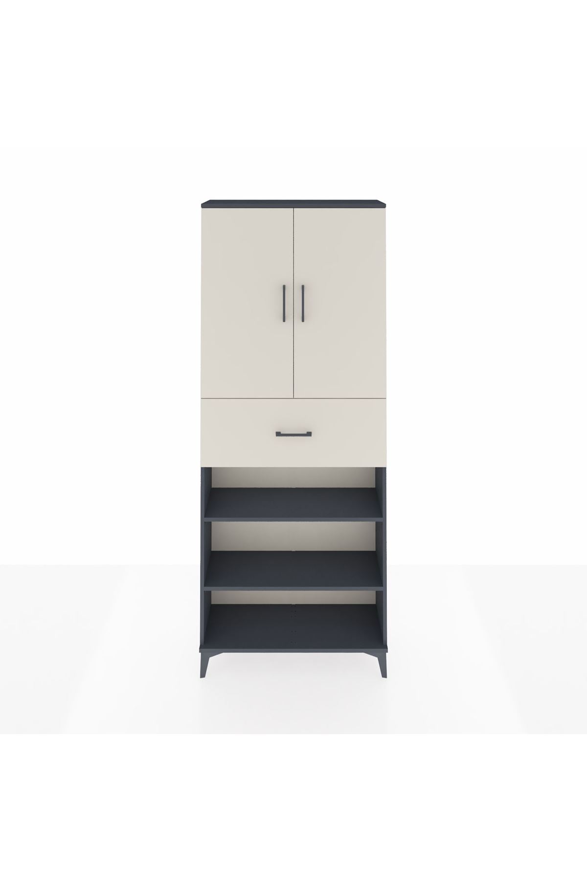 Arges Dolap 5 Raflı Tek Çekmeceli 2 Kapaklı 88x30x221 - S30M183V4A