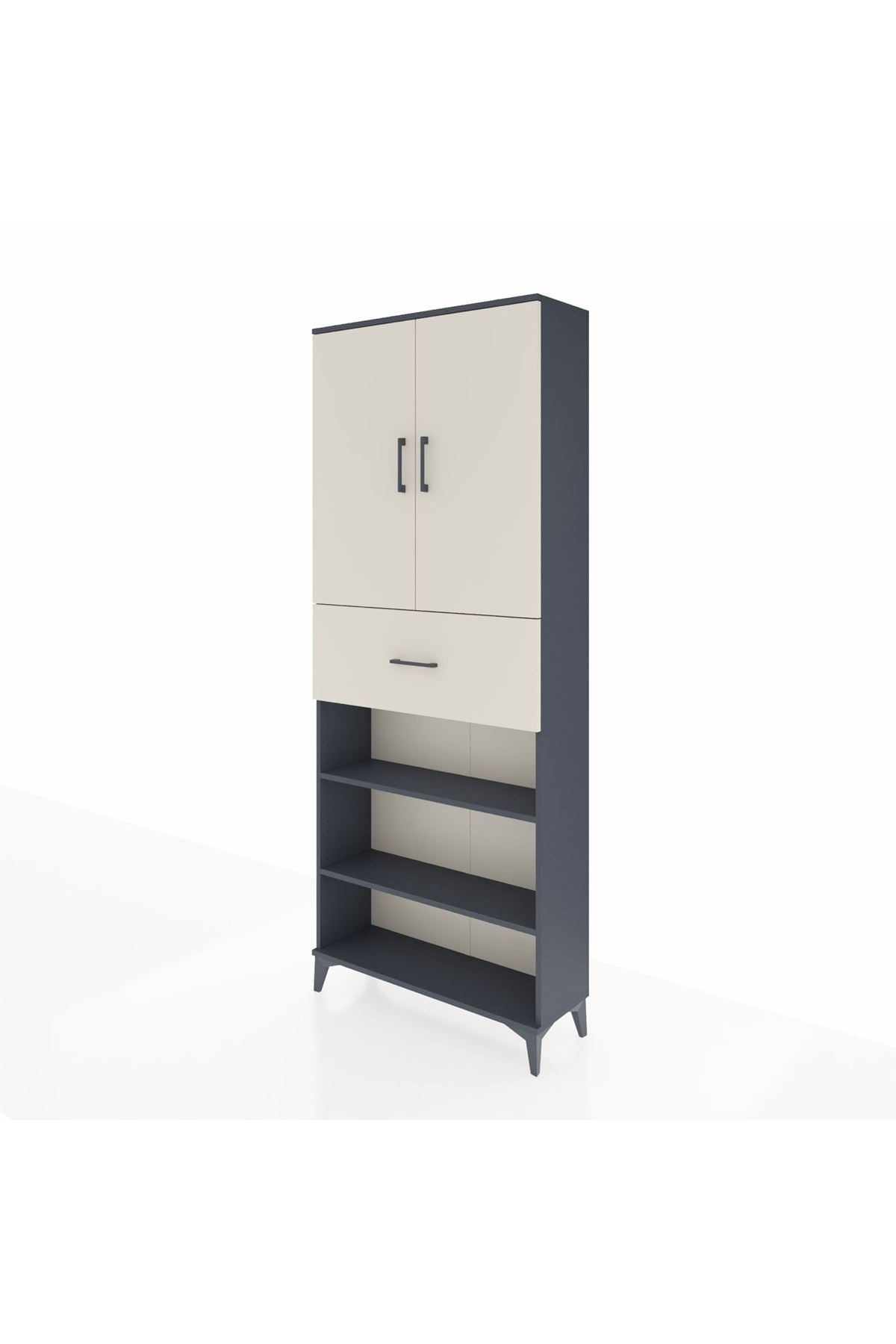 Arges Dolap 5 Raflı Tek Çekmeceli 2 Kapaklı 88x30x221 - S30M183V4A
