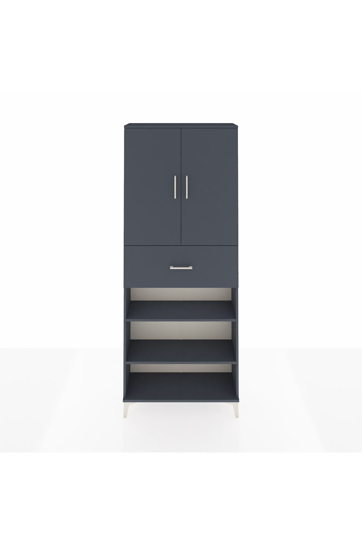 Arges Dolap 5 Raflı Tek Çekmeceli 2 Kapaklı 88x30x221 - S30M183V5A