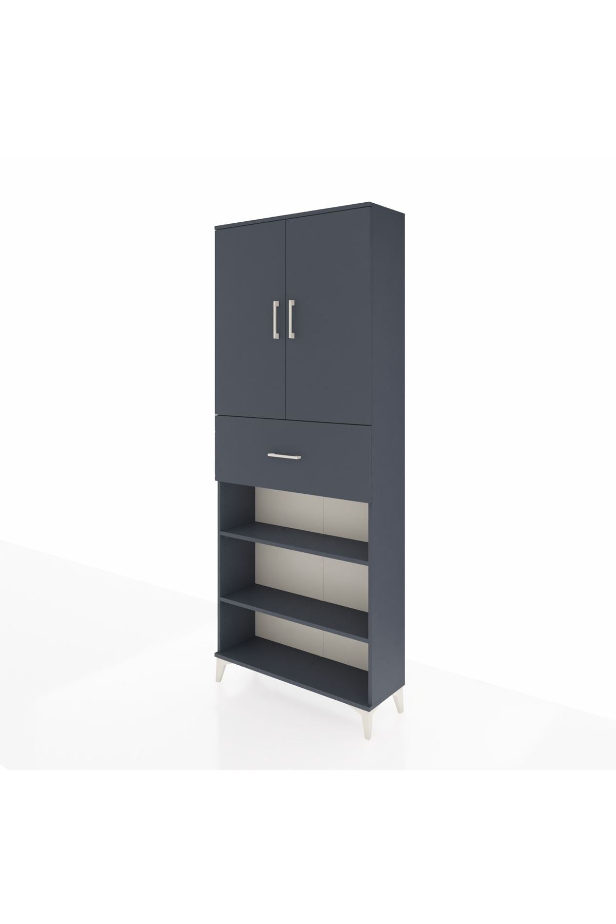 Arges Dolap 5 Raflı Tek Çekmeceli 2 Kapaklı 88x30x221 - S30M183V5A