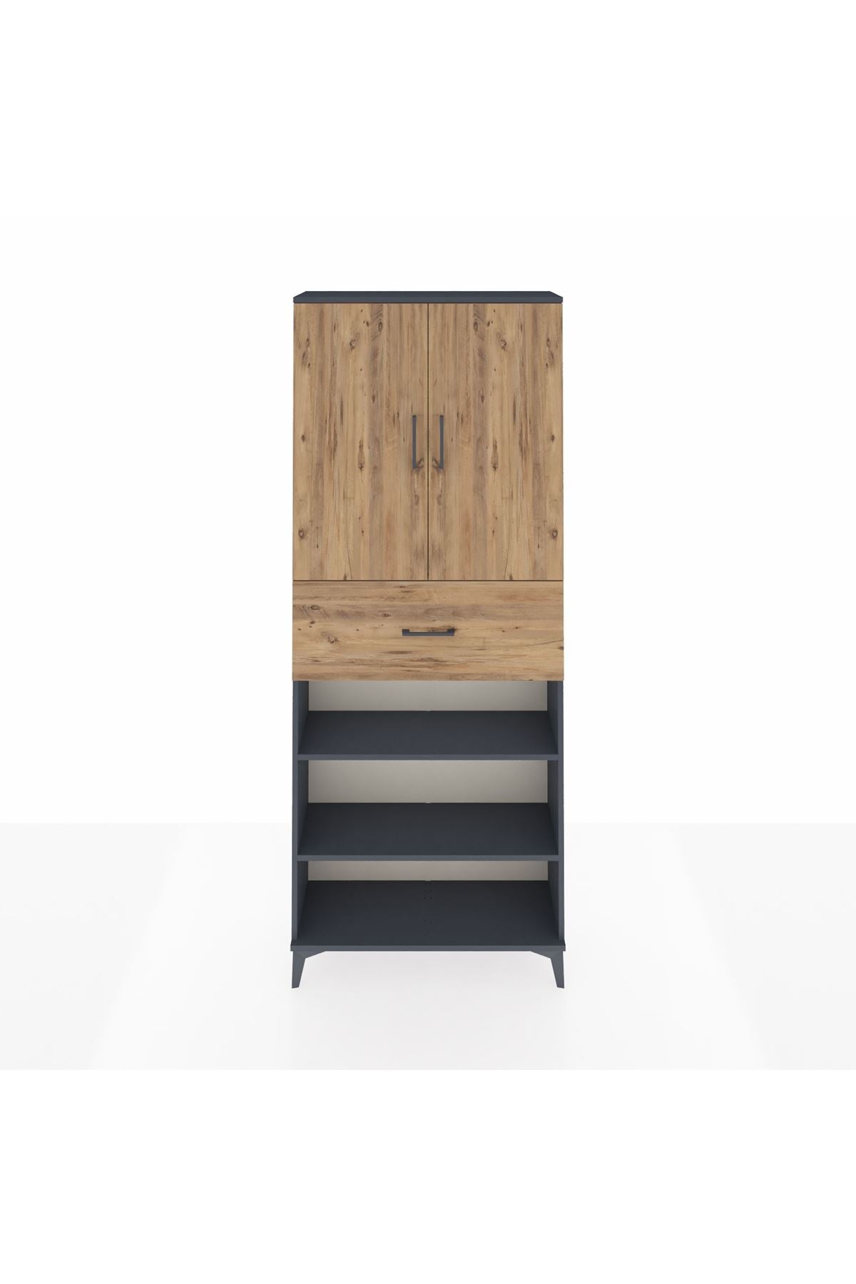Arges Dolap 5 Raflı Tek Çekmeceli 2 Kapaklı 88x30x221 - S30M183V6A