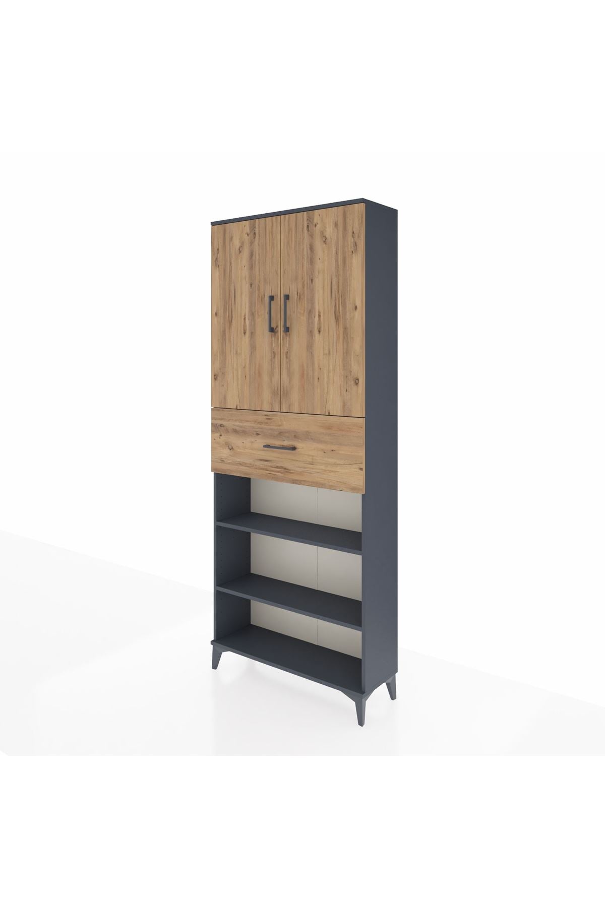 Arges Dolap 5 Raflı Tek Çekmeceli 2 Kapaklı 88x30x221 - S30M183V6A