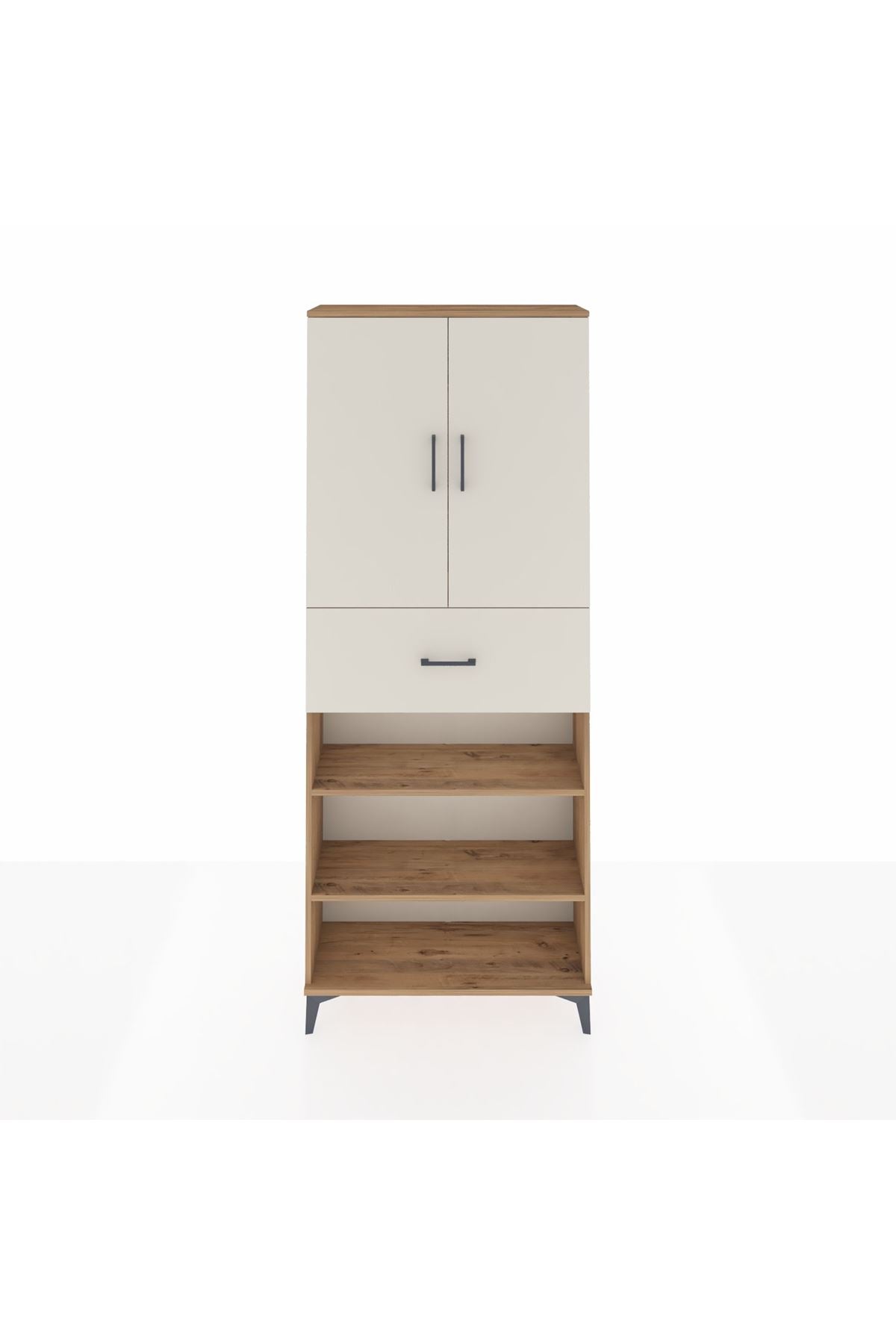 Arges Dolap 5 Raflı Tek Çekmeceli 2 Kapaklı 88x30x221 - S30M183V7A