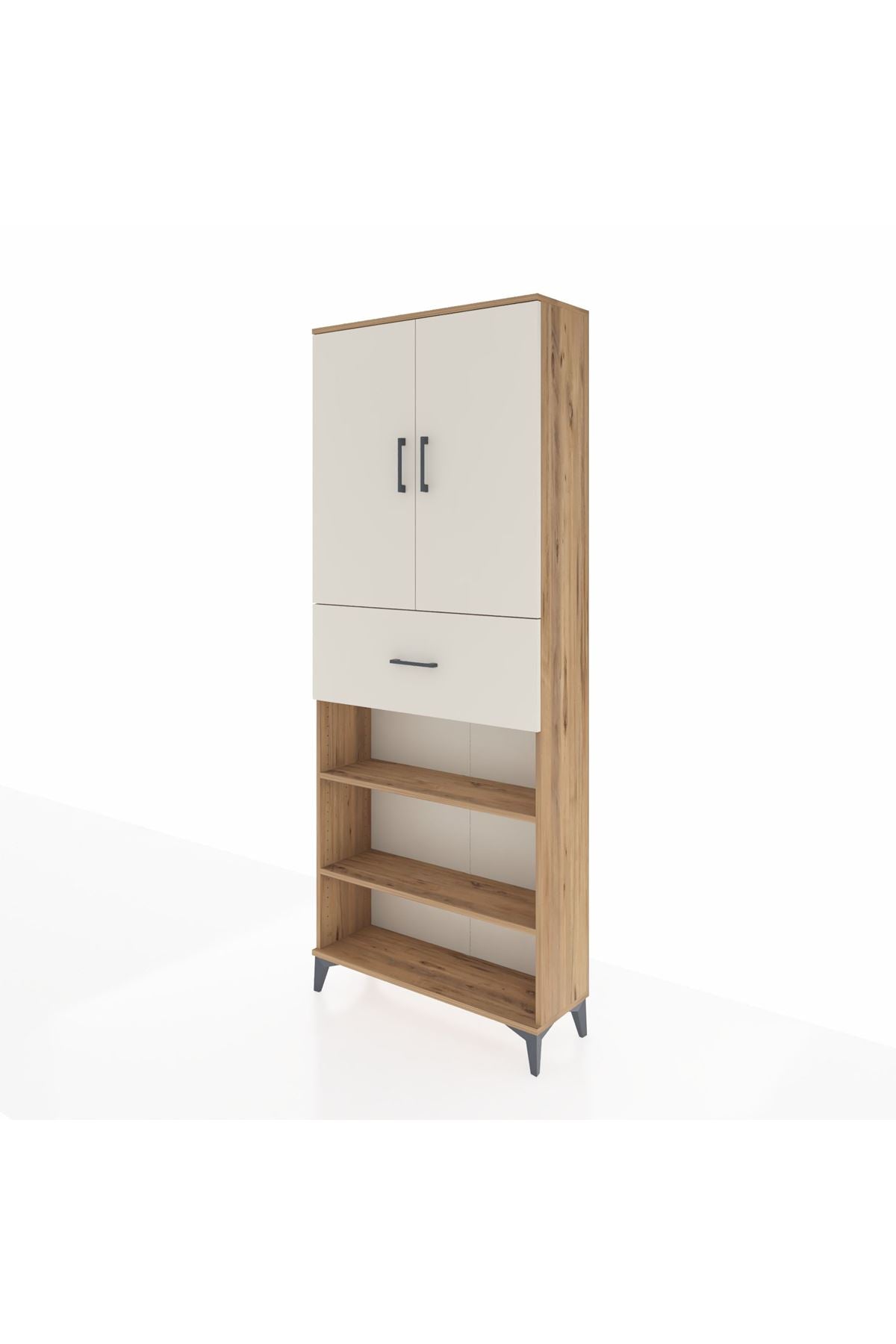 Arges Dolap 5 Raflı Tek Çekmeceli 2 Kapaklı 88x30x221 - S30M183V7A