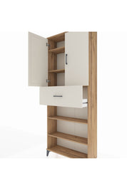 Arges Dolap 5 Raflı Tek Çekmeceli 2 Kapaklı 88x30x221 - S30M183V7A