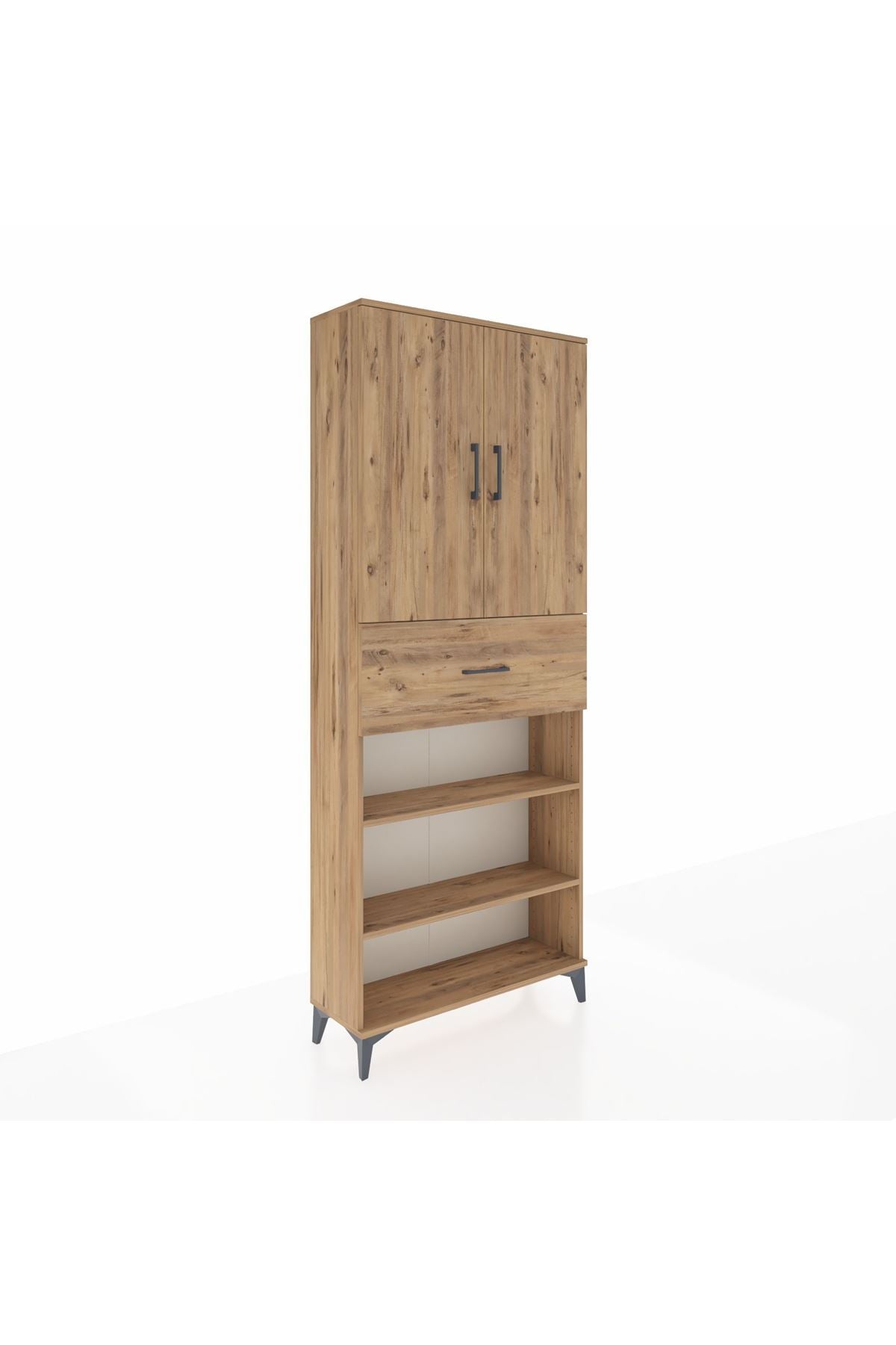 Arges Dolap 5 Raflı Tek Çekmeceli 2 Kapaklı 88x30x221 - S30M183V9A