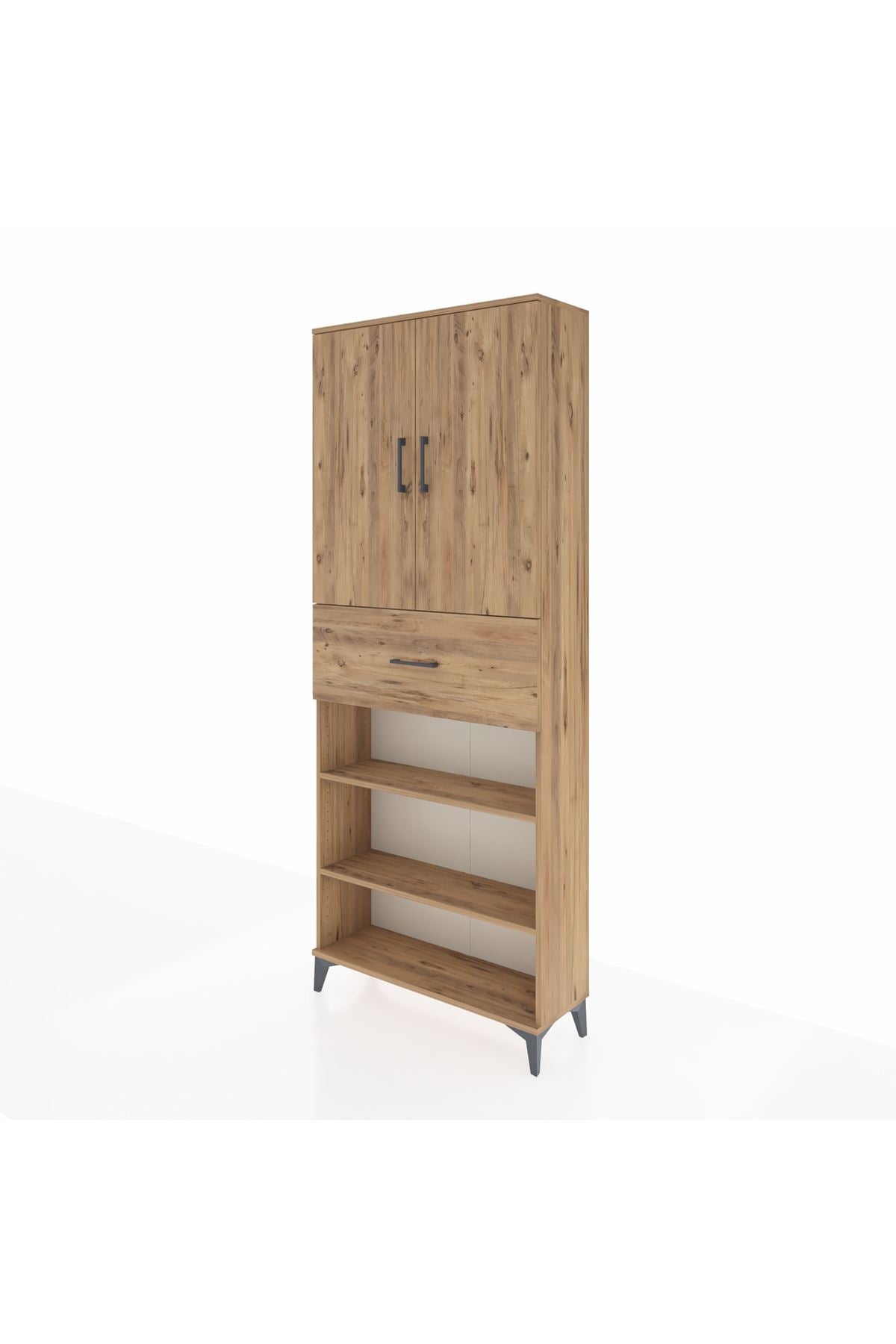 Arges Dolap 5 Raflı Tek Çekmeceli 2 Kapaklı 88x30x221 - S30M183V9A