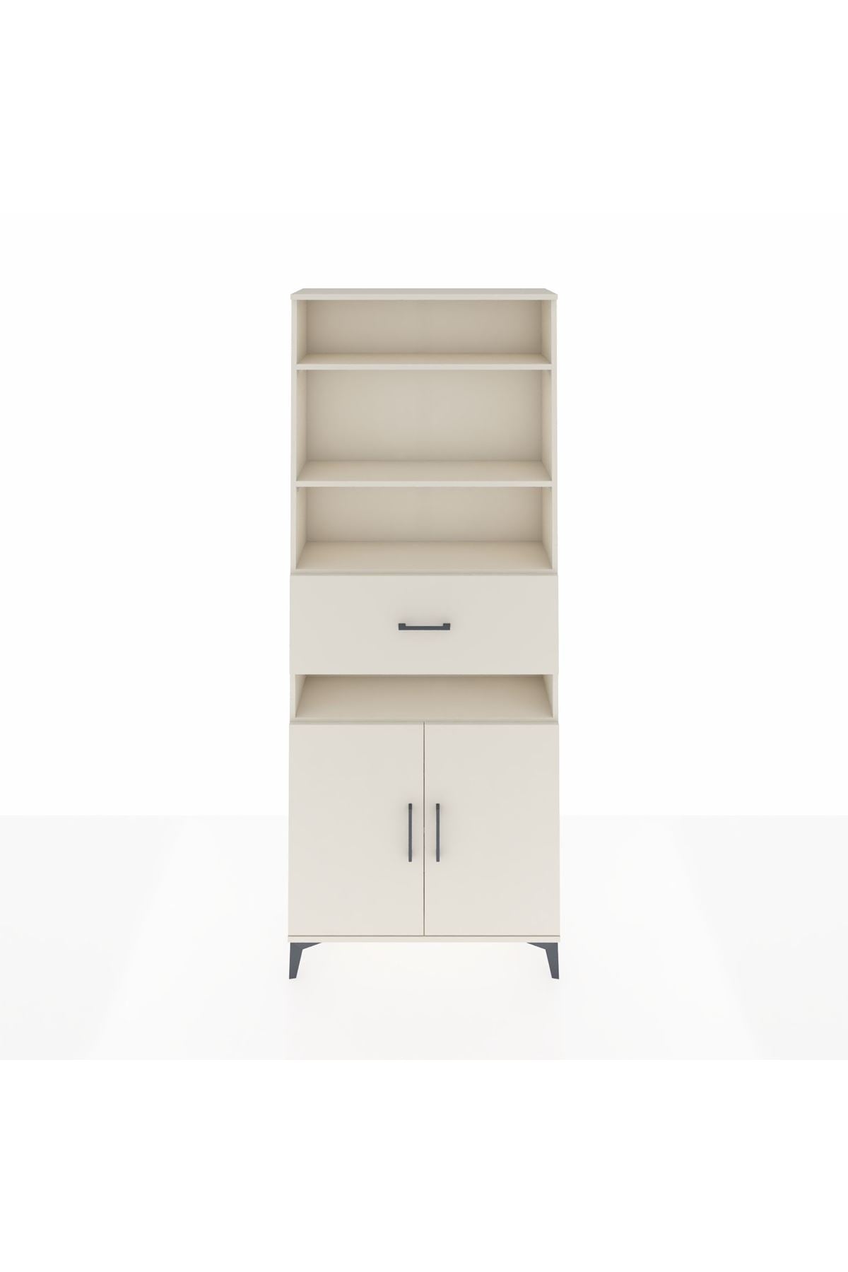Arges Dolap 5 Raflı Tek Çekmeceli 2 Kapaklı 88x30x221 - S30M184V1A