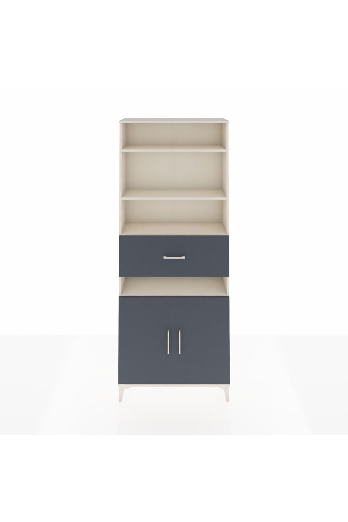 Arges Dolap 5 Raflı Tek Çekmeceli 2 Kapaklı 88x30x221 - S30M184V2A