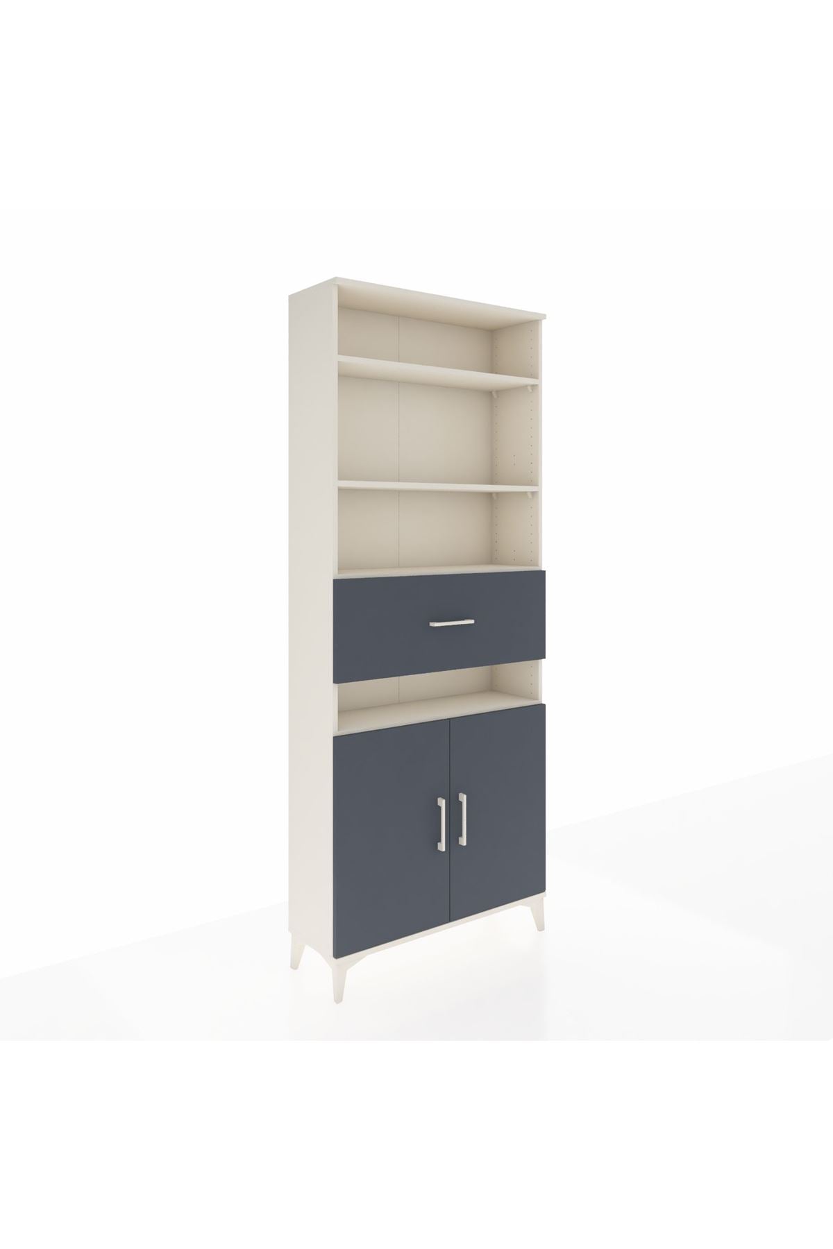 Arges Dolap 5 Raflı Tek Çekmeceli 2 Kapaklı 88x30x221 - S30M184V2A