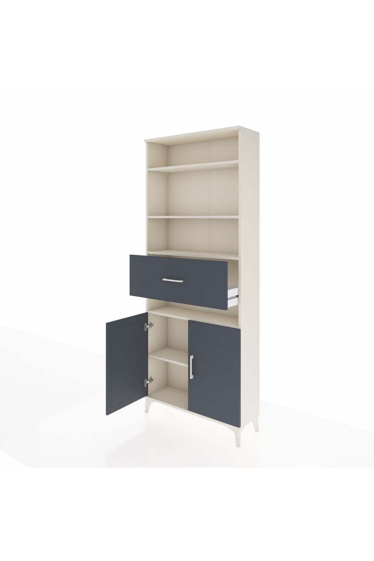 Arges Dolap 5 Raflı Tek Çekmeceli 2 Kapaklı 88x30x221 - S30M184V2A