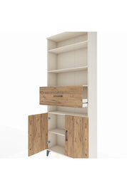 Arges Dolap 5 Raflı Tek Çekmeceli 2 Kapaklı 88x30x221 - S30M184V3A