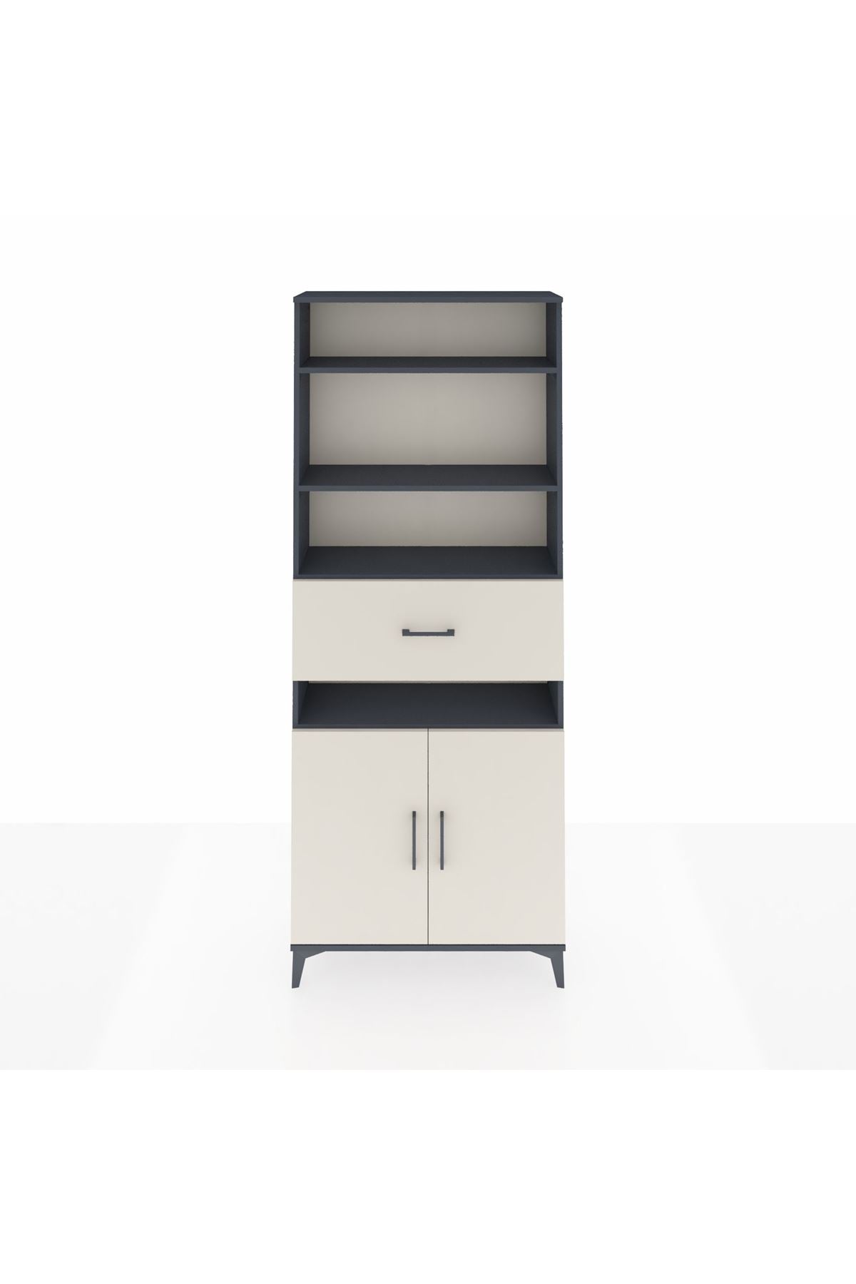 Arges Dolap 5 Raflı Tek Çekmeceli 2 Kapaklı 88x30x221 - S30M184V4A