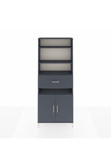 Arges Dolap 5 Raflı Tek Çekmeceli 2 Kapaklı 88x30x221