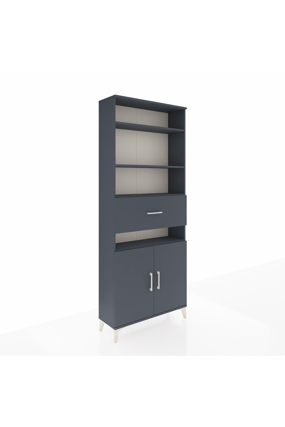 Arges Dolap 5 Raflı Tek Çekmeceli 2 Kapaklı 88x30x221 - S30M184V5A