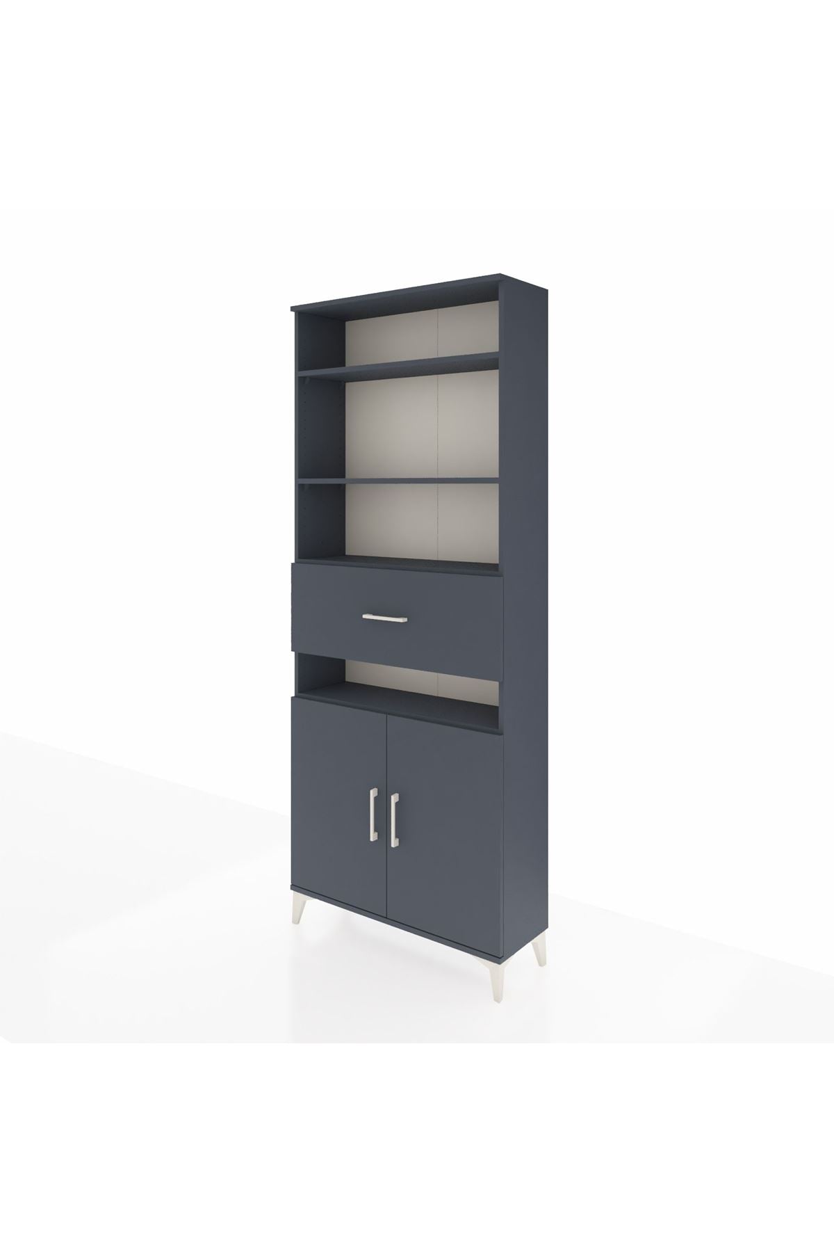 Arges Dolap 5 Raflı Tek Çekmeceli 2 Kapaklı 88x30x221 - S30M184V5A