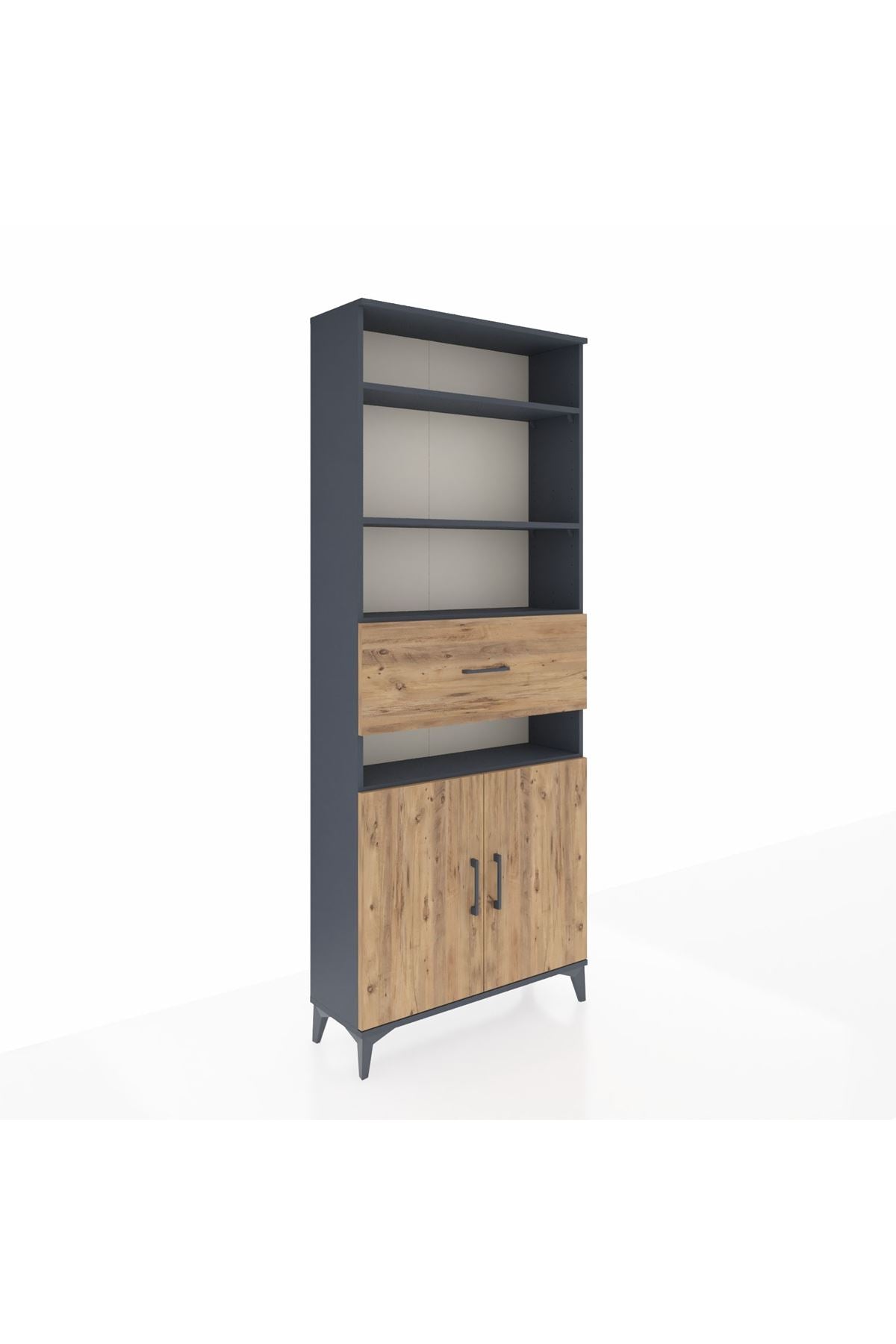 Arges Dolap 5 Raflı Tek Çekmeceli 2 Kapaklı 88x30x221 - S30M184V6A