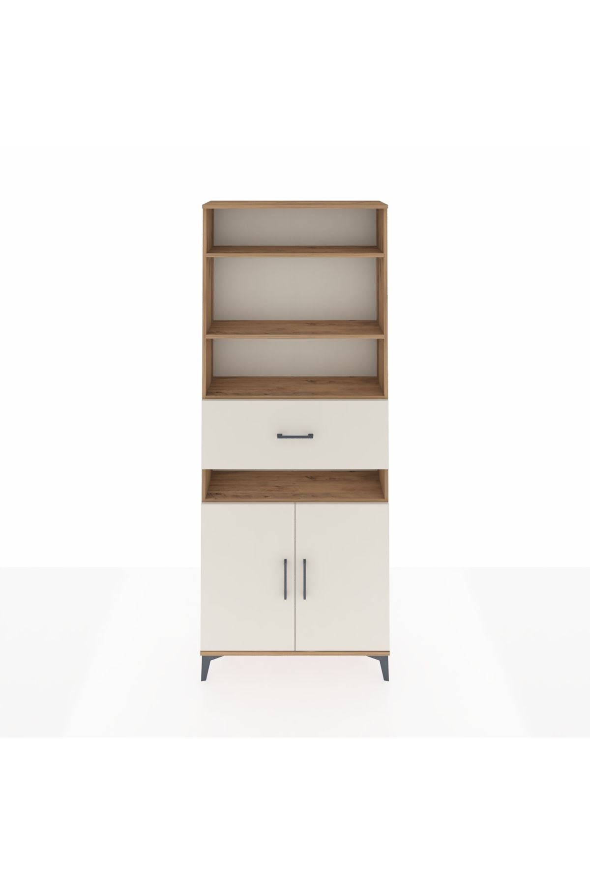 Arges Dolap 5 Raflı Tek Çekmeceli 2 Kapaklı 88x30x221 - S30M184V7A
