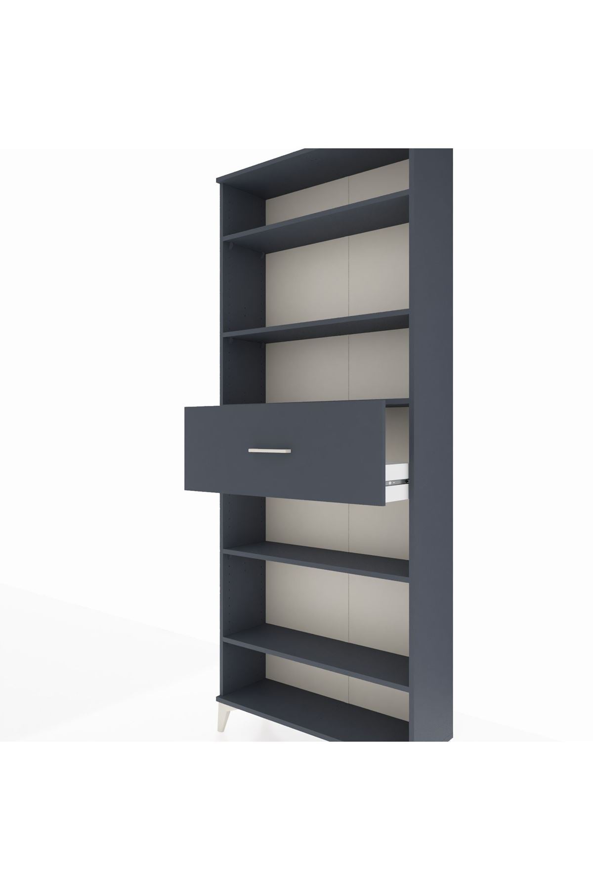 Arges Dolap 5 Raflı Tek Çekmeceli 88x30x221 - S30M185V5A