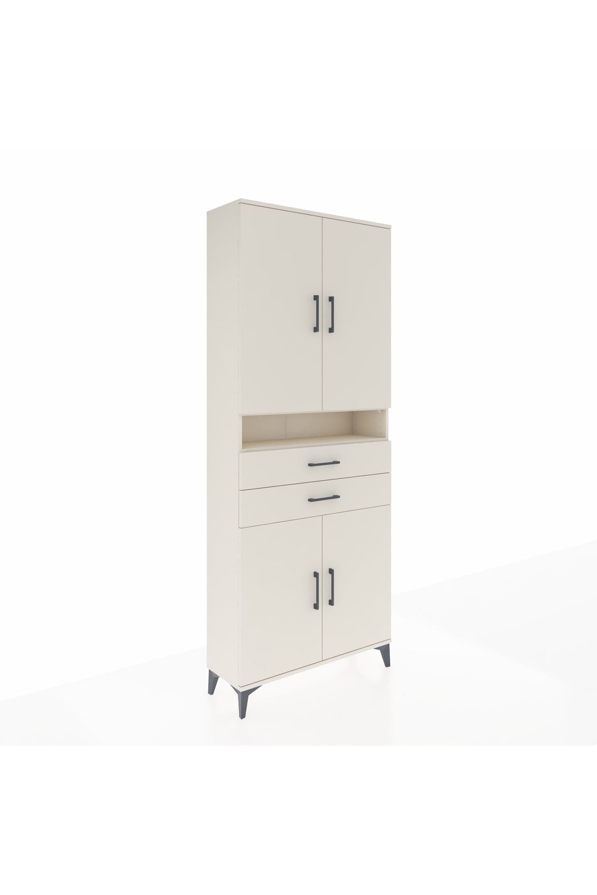 Arges Dolap 5 Raflı 2 Çekmeceli 4 Kapaklı 88x30x221 - S30M186V1A