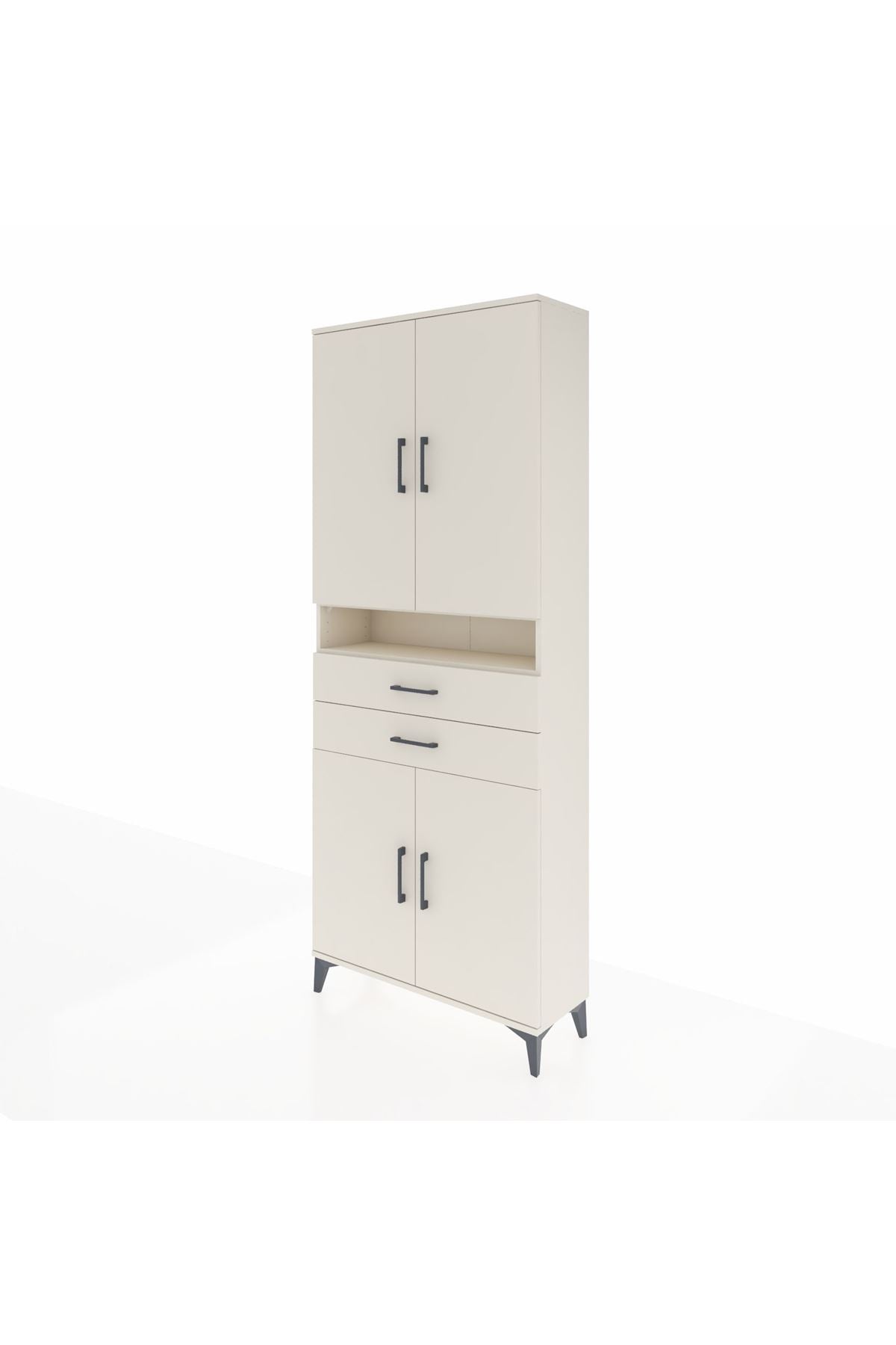 Arges Dolap 5 Raflı 2 Çekmeceli 4 Kapaklı 88x30x221 - S30M186V1A
