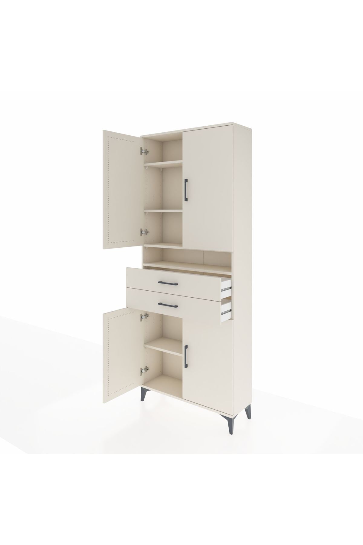 Arges Dolap 5 Raflı 2 Çekmeceli 4 Kapaklı 88x30x221 - S30M186V1A