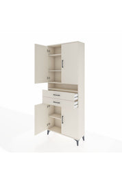 Arges Dolap 5 Raflı 2 Çekmeceli 4 Kapaklı 88x30x221 - S30M186V1A