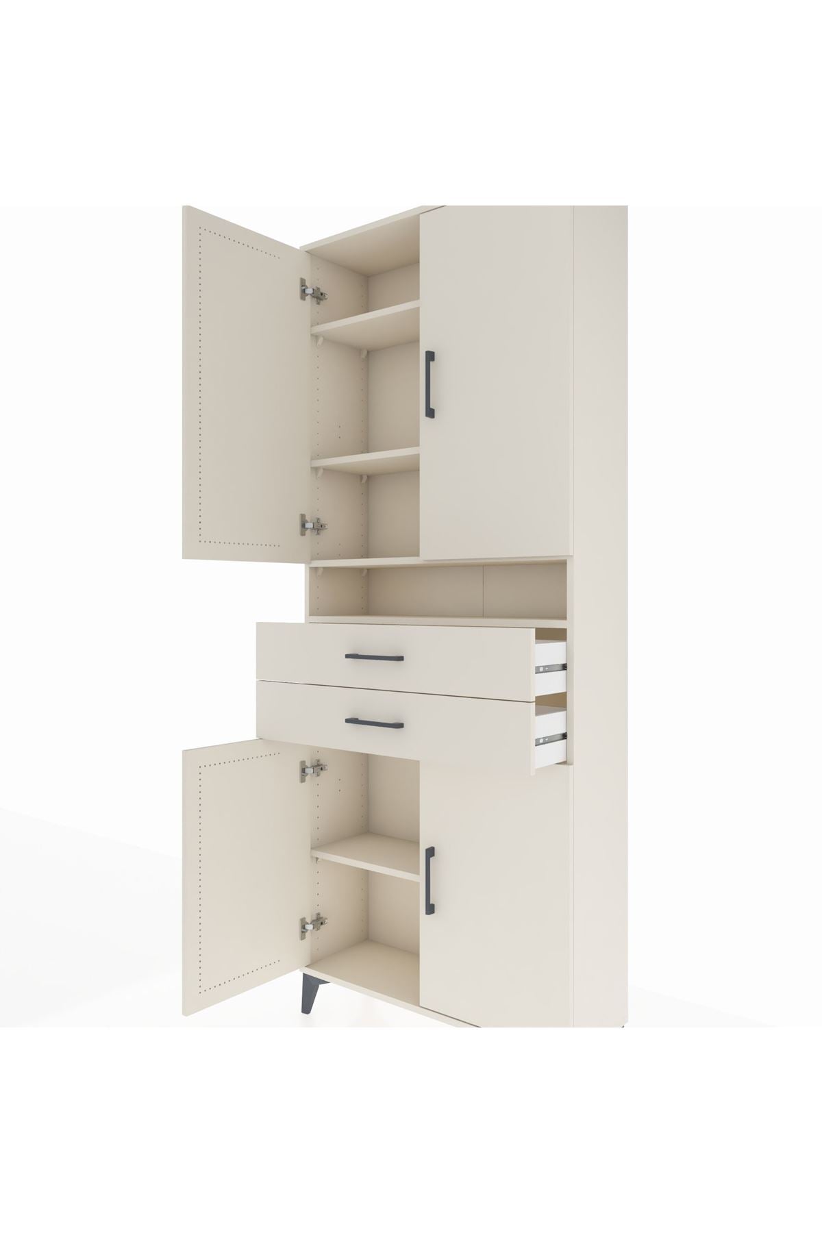 Arges Dolap 5 Raflı 2 Çekmeceli 4 Kapaklı 88x30x221 - S30M186V1A