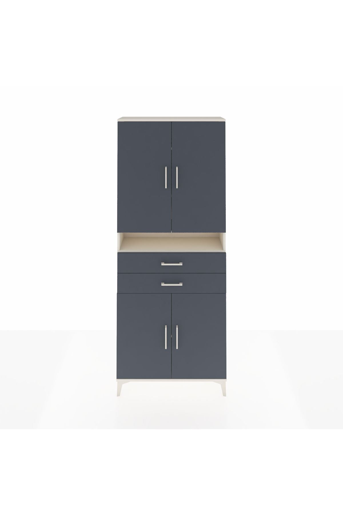 Arges Dolap 5 Raflı 2 Çekmeceli 4 Kapaklı 88x30x221 - S30M186V2A