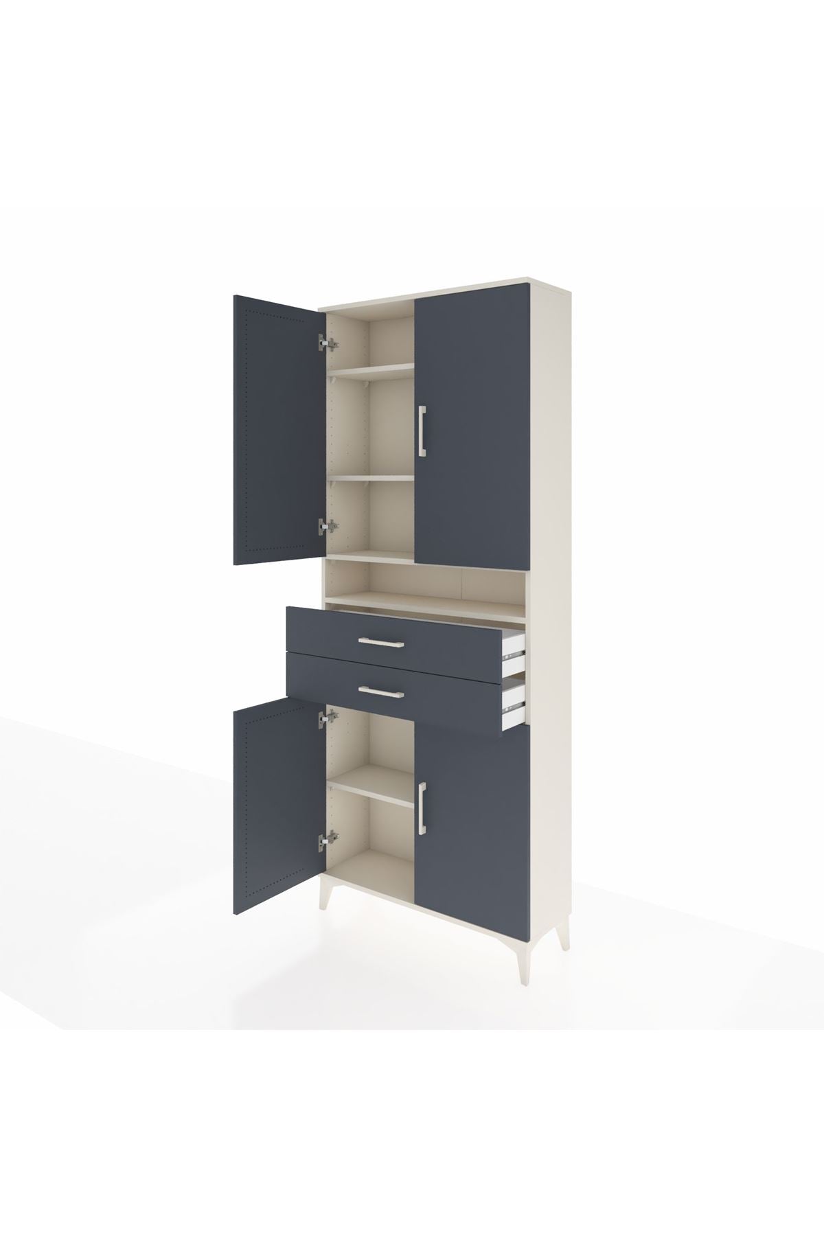 Arges Dolap 5 Raflı 2 Çekmeceli 4 Kapaklı 88x30x221 - S30M186V2A