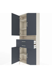 Arges Dolap 5 Raflı 2 Çekmeceli 4 Kapaklı 88x30x221 - S30M186V2A