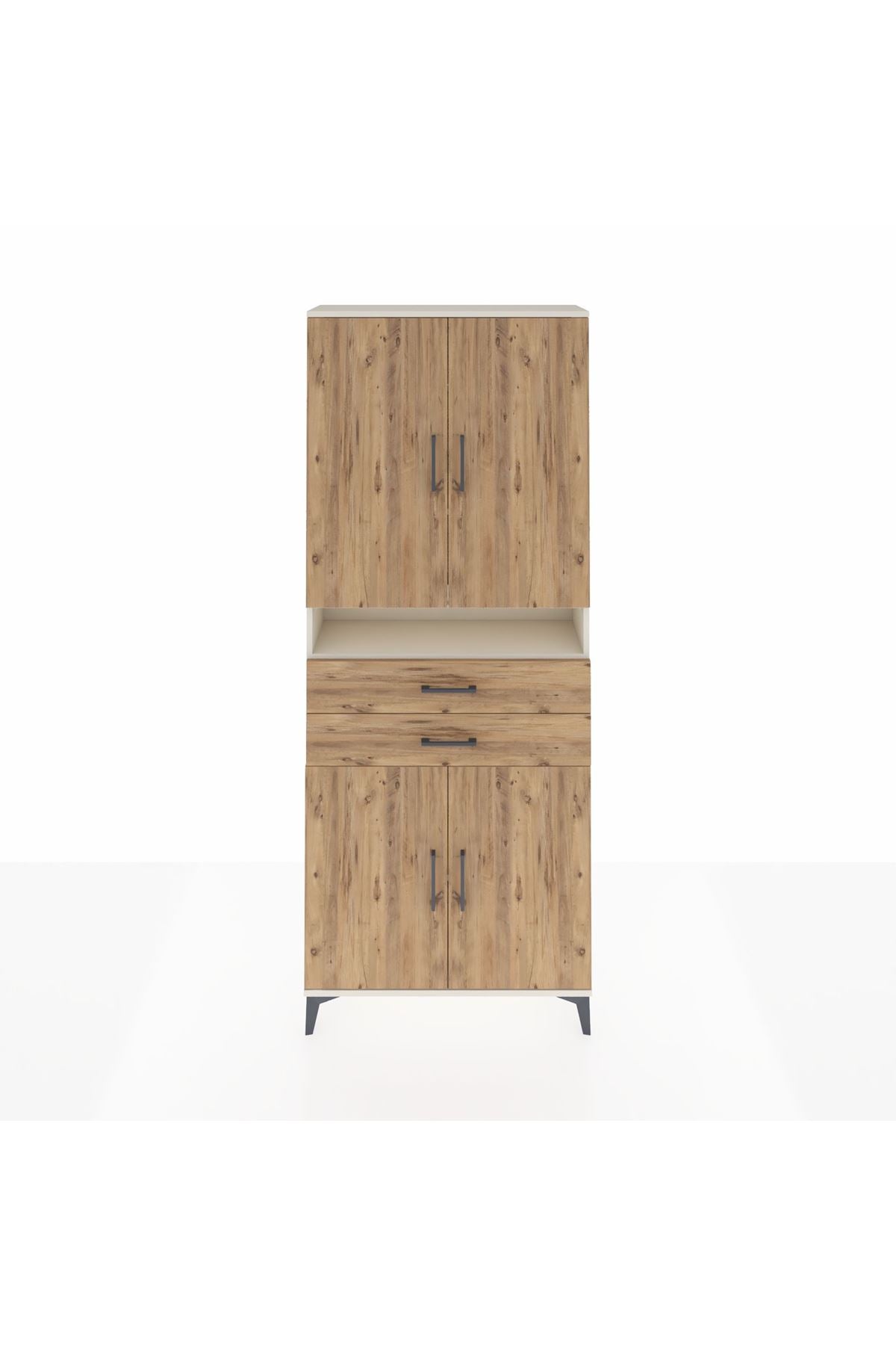 Arges Dolap 5 Raflı 2 Çekmeceli 4 Kapaklı 88x30x221 - S30M186V3A